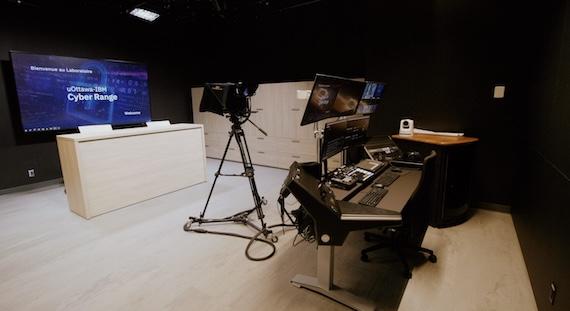 Photo of an empty filming studio