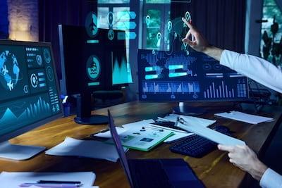 A person checking their system security from their computer