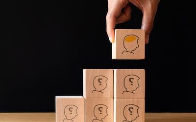 Photo of an individual using blocks 