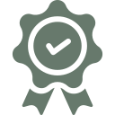 green certificate icon with a check mark in it