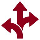 garnet icon of arrows moving in different directions