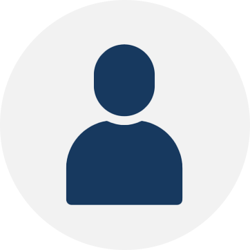 Blue icon image of a person