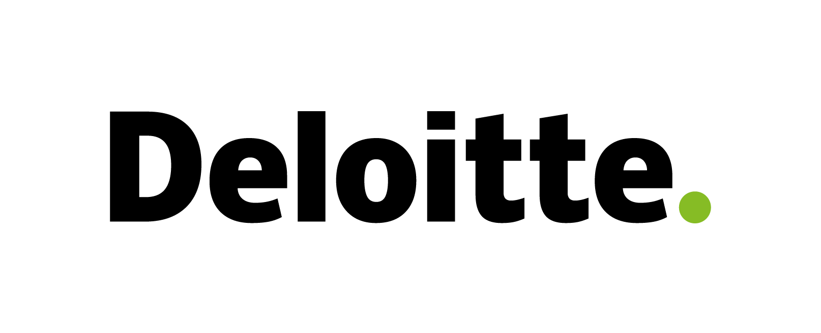 Logo of a Deloitte logo in black
